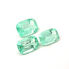 17.39cts Bellerophon Natural Bluish Green Emerald from Nigeria Pair - 3Pcs Set Pair - Cushion Shape - 26553RGT
