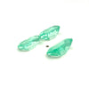 17.39cts Bellerophon Natural Bluish Green Emerald from Nigeria Pair - 3Pcs Set Pair - Cushion Shape - 26553RGT