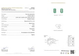 17.39cts Bellerophon Natural Bluish Green Emerald from Nigeria Pair - 3Pcs Set Pair - Cushion Shape - 26553RGT