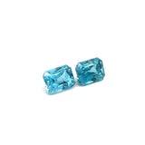 2.87cts Natural Blue Zircon Gemstone Pair - Octagon Shape - 26597RGT