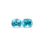 4.72cts Natural Blue Zircon Gemstone Pair - Cushion Shape - 26598RGT