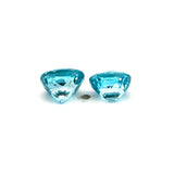 4.72cts Natural Blue Zircon Gemstone Pair - Cushion Shape - 26598RGT
