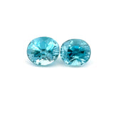 4.85cts Natural Blue Zircon Gemstone Pair - Oval Shape - 26599RGT
