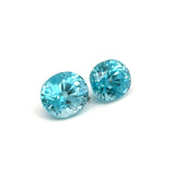 4.85cts Natural Blue Zircon Gemstone Pair - Oval Shape - 26599RGT