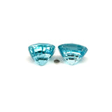 4.85cts Natural Blue Zircon Gemstone Pair - Oval Shape - 26599RGT