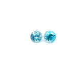 1.03cts Natural Blue Zircon Gemstone Pair - Round Shape - 26600RGT