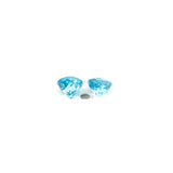 1.03cts Natural Blue Zircon Gemstone Pair - Round Shape - 26600RGT