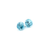 1.54cts Natural Blue Zircon Gemstone Pair - Round Shape - 26602RGT