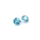 1.60cts Natural Blue Zircon Gemstone Pair - Round Shape - 26603RGT