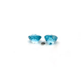 1.60cts Natural Blue Zircon Gemstone Pair - Round Shape - 26603RGT