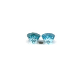 1.63cts Natural Blue Zircon Gemstone Pair - Round Shape - 26604RGT