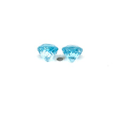 2.08cts Natural Blue Zircon Gemstone Pair - Round Shape - 26605RGT