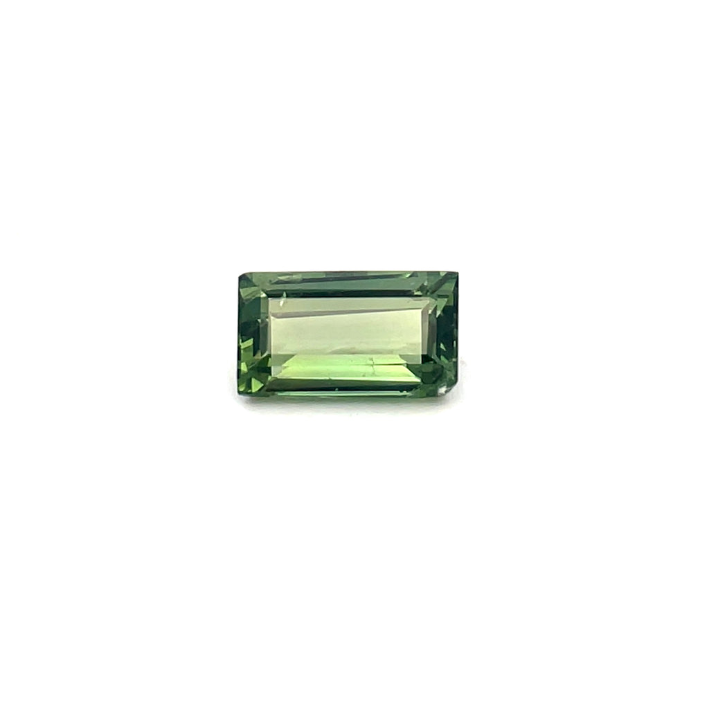 1.36cts Natural Unheated Green Sapphire Gemstone - Baguette Shape - 26608RGT