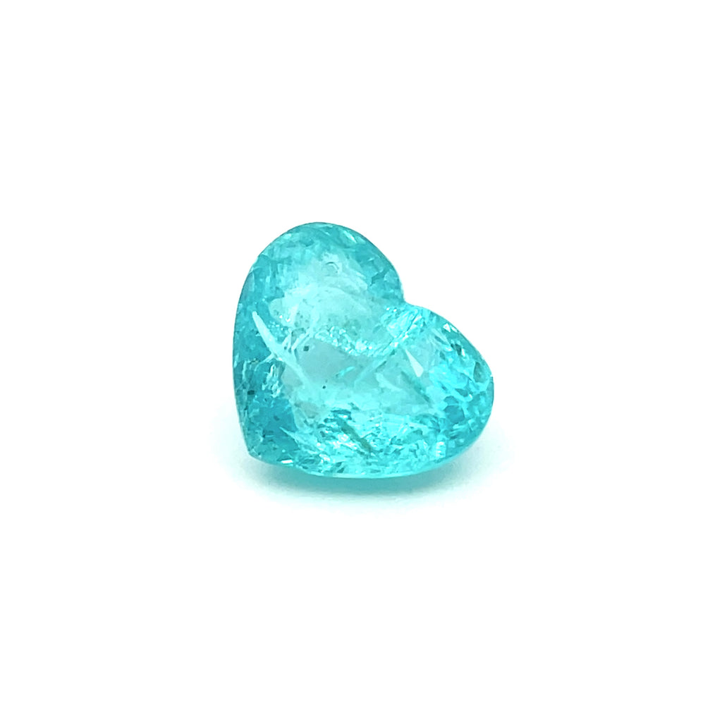 3.80cts Bellerophon Natural Greenish Blue Paraiba Tourmaline Gemstone - Heart Shape - 26683RGT
