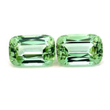 9.94cts Natural Green Tourmaline Gemstone Pair - Cushion Shape - 26847RGT