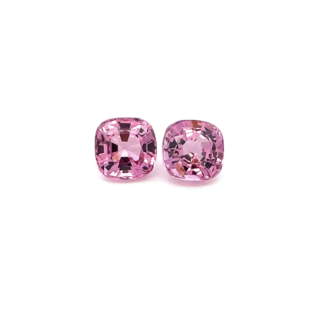 2.06cts Natural Pink Burma Spinel Gemstone Pair - Cushion Shape - 26886RGT