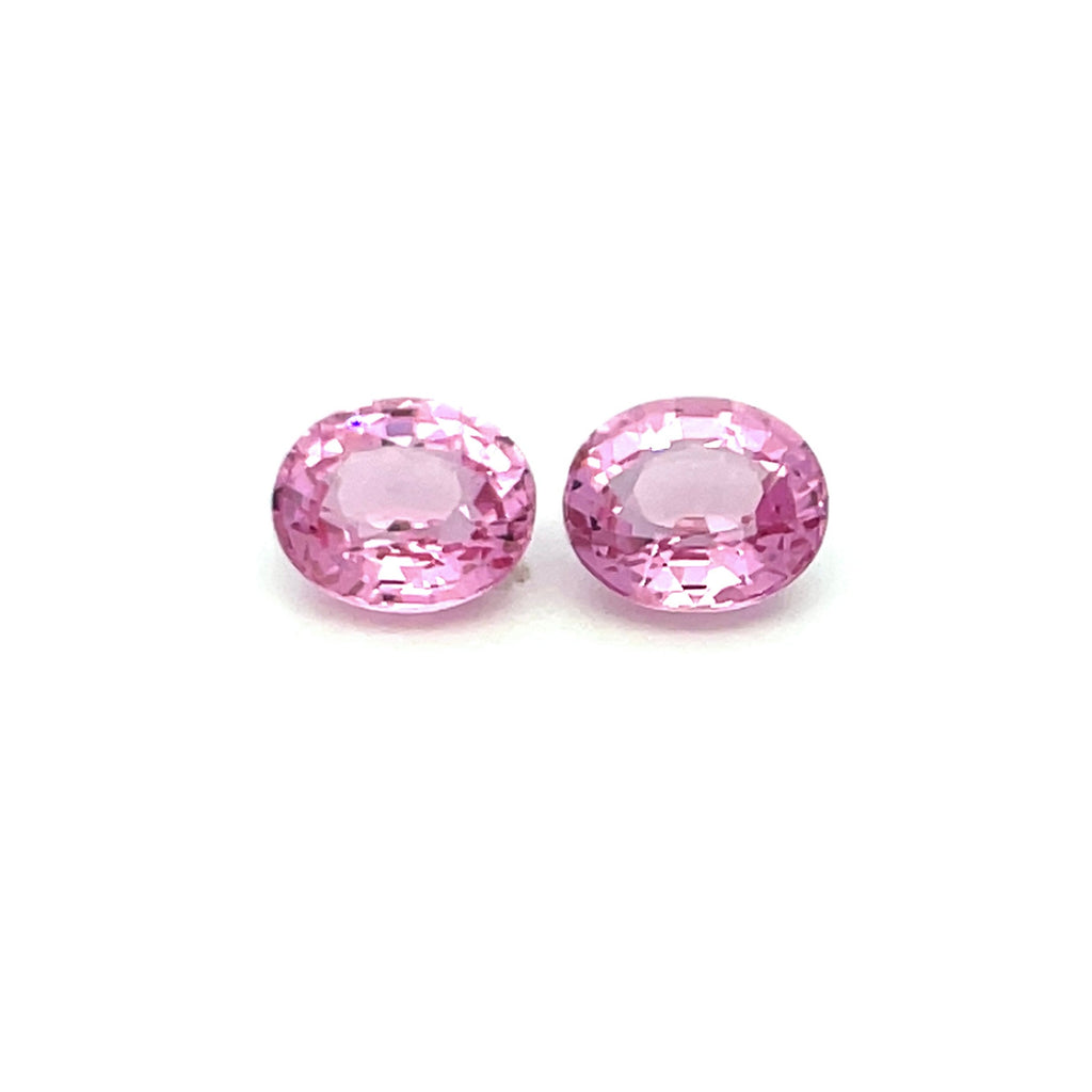 2.07cts Natural Sakura Pink Burma Spinel Gemstone Pair - Oval Shape - 26888RGT