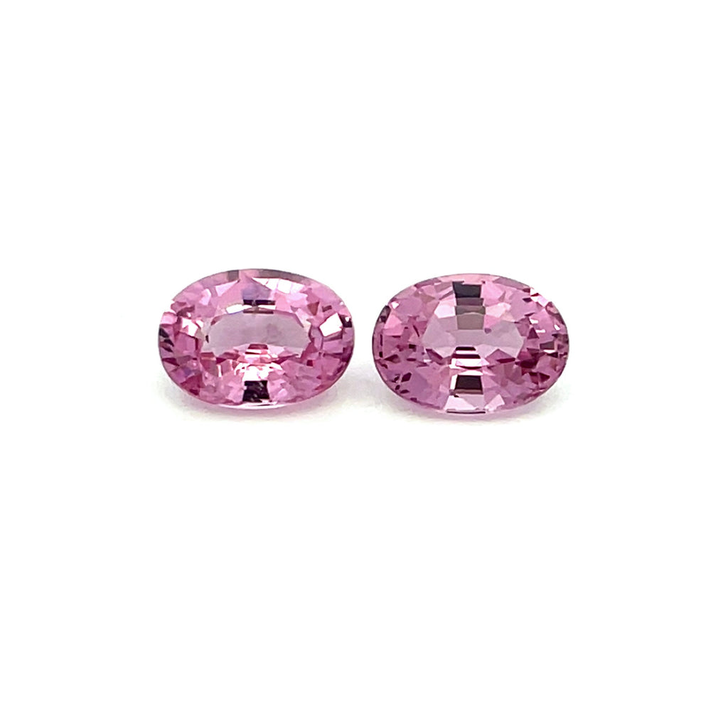 2.13cts Natural Pink Burma Spinel Gemstone Pair - Oval Shape - 26889RGT