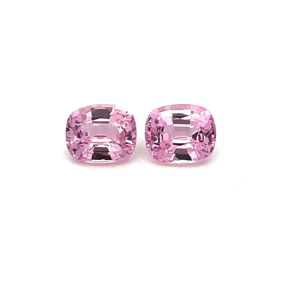 2.14cts Natural Pink Burma Spinel Gemstone Pair - Cushion Shape - 26890RGT