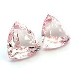 58.52cts Natural Pink Morganite Gemstone Pair - Trilliant Shape - 26896RGT