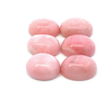 38.43cts 6 Pcs Lot Natural Pink Opal Gemstone - 15X11MM Oval Cabochon - RGTPO