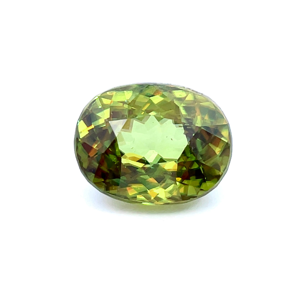 8.45cts Natural Madagascar Green Sphene Gemstone - Oval Shape - D25002