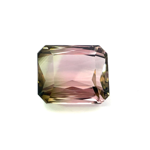 9.42 cts Natural Gemstone Bi-Colour Tourmaline - Octagon Shape - D046