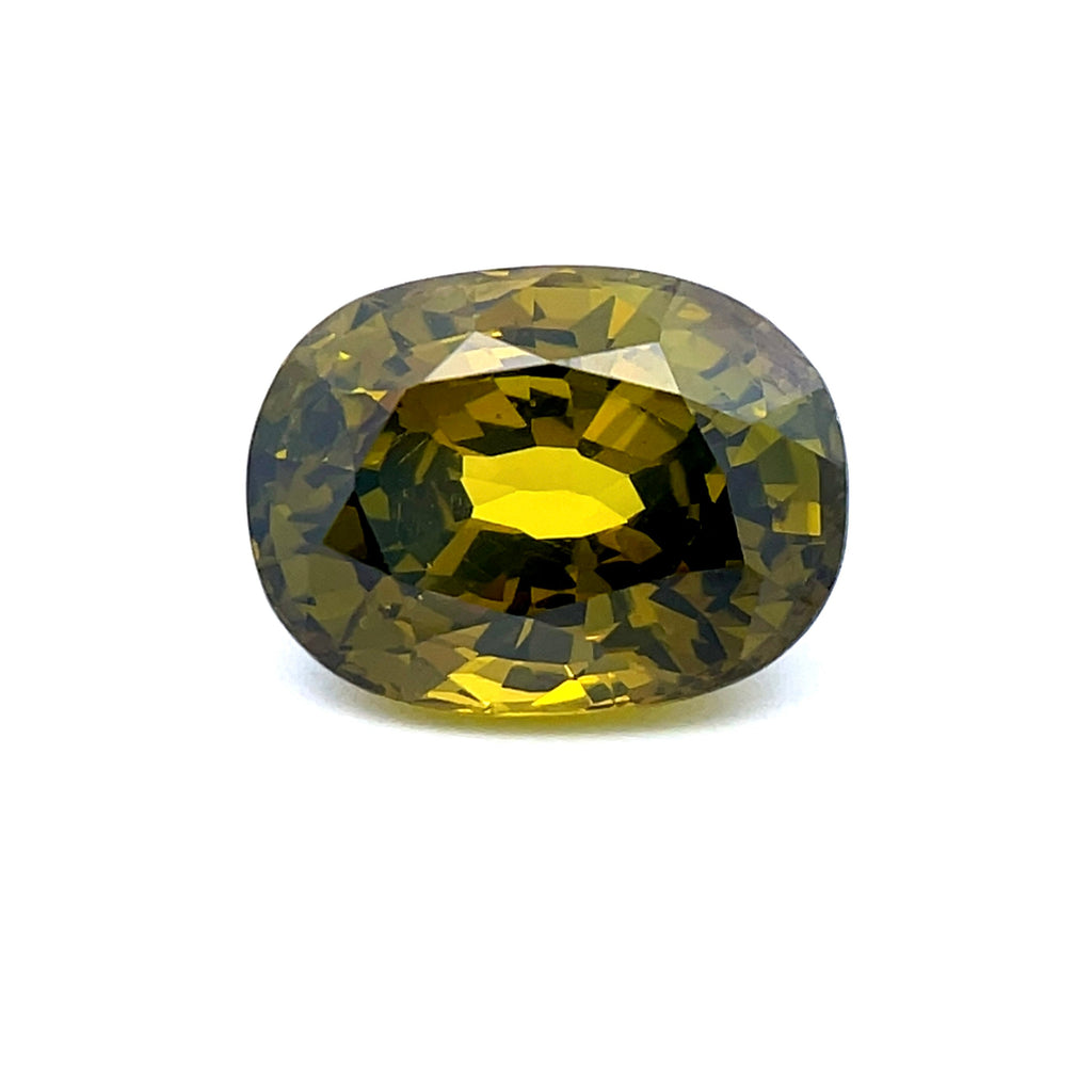 14.47cts Natural Green Sphene Gemstone - Oval Shape - D25005
