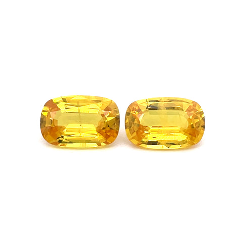 3.86cts Natural Beryllium Yellow Sapphire Gemstone - Cushion Shape - RS