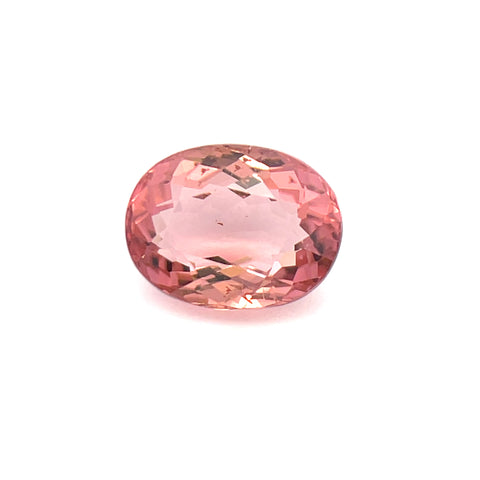 3.44 cts Natural Gemstone Peachy Pink Tourmaline - Oval Shape - VR-2