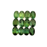 5.22cts 12Pcs Lot Natural Green Tourmaline Gemstone - 6X4MM - Oval Shape - 25184RGT