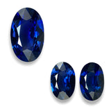 2.31cts 3pcs Natural Gemtones Heated Blue Sapphire Set - Oval Shape - 069RGT