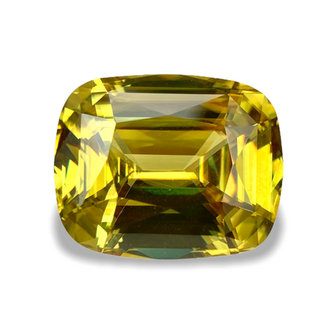 13.11cts Natural Unheated Golden Yellow Sphene Gemstone - Cushion Shape - 1127RGT