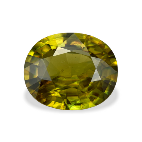 8.20cts Natural Unheated Golden Yellow Sphene Gemstone - Oval Shape - 1132RGT