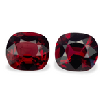 2.44cts Natural Burma Red Spinel Pair - Cushion Shape - 1134RGT