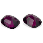 12.30cts Natural Gemstone Purple Rhodolite Garnet- Cushion Shape Pair - 1241RGT