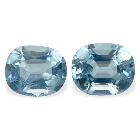 2.29cts Natural Blue Aquamarine Gemstone  - Oval Shape Pair - 1245RGT3