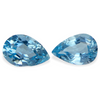 2.51cts Natural Blue Aquamarine Gemstones  - Pear Shape Pair - 1247RGT1