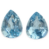 2.54cts Natural Blue Aquamarine Gemstones  - Pear Shape Pair- 1247RGT3
