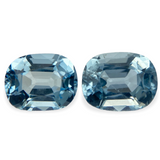 3.98cts Natural Blue Aquamarine Gemstones  - Cushion Shape Pair - 1247RGT6