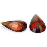 5.10cts Natural Gemstone Mandarin Spessartite Garnet - Pear Shape Pair- 1291RGT