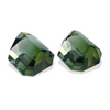 10.32cts Natural Bi-Color Tourmaline Gemstone Pair  - Asscher Shape - 1452RGT