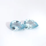 2.16 cts Natural Blue Aquamarine Gemstone Pair - Pear Shape - 1747RGT