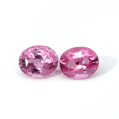 4.94 cts Natural Gemstone Unheated Pink Sapphire Pair - Oval Shape - 23281RGT - GIA Certified