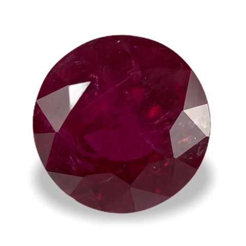 1.67cts Natural Heated Red Ruby - Round Shape - 595RGT