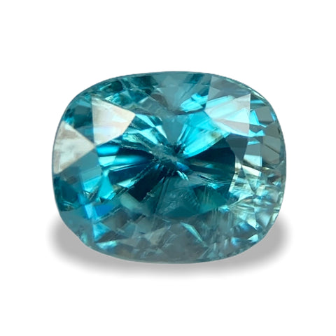 2.45cts Natural Gemstone Blue Zircon Cambodia - Cushion Shape - 657RGT3