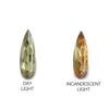 4.73cts Natural Khaki Green Diaspore Color Change Gemstone - Pear Shape - 799RGT