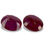 2.00cts Natural Unheated Red Ruby Pair - Oval Shape - 861RGT