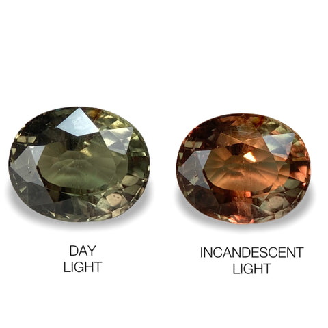 1.96cts Natural Alexandrite Color Change Gemstone - Oval Shape - NGT1542-1