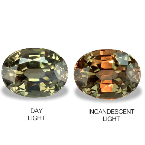 2.07cts Natural Alexandrite Color Change Gemstone - Oval Shape - NGT1562-3